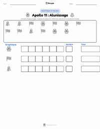 Aperçu de la feuille de travail imprimable Alunissage