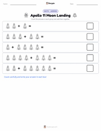 Apollo 11 Moon Landing printable worksheet preview