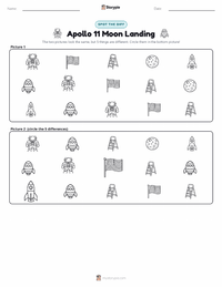 Apollo 11 Moon Landing printable worksheet preview