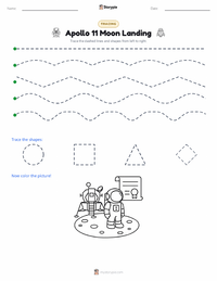 Apollo 11 Moon Landing printable worksheet preview
