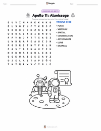 Aperçu de la feuille de travail imprimable Alunissage
