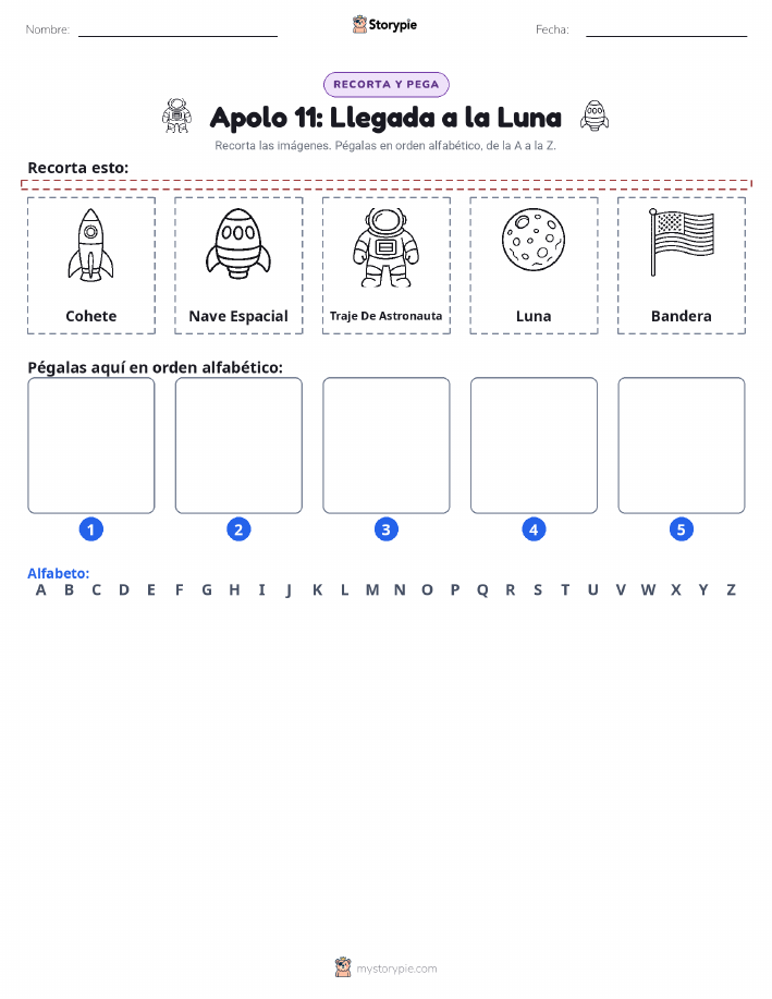 Cortar y Pegar el Alfabeto