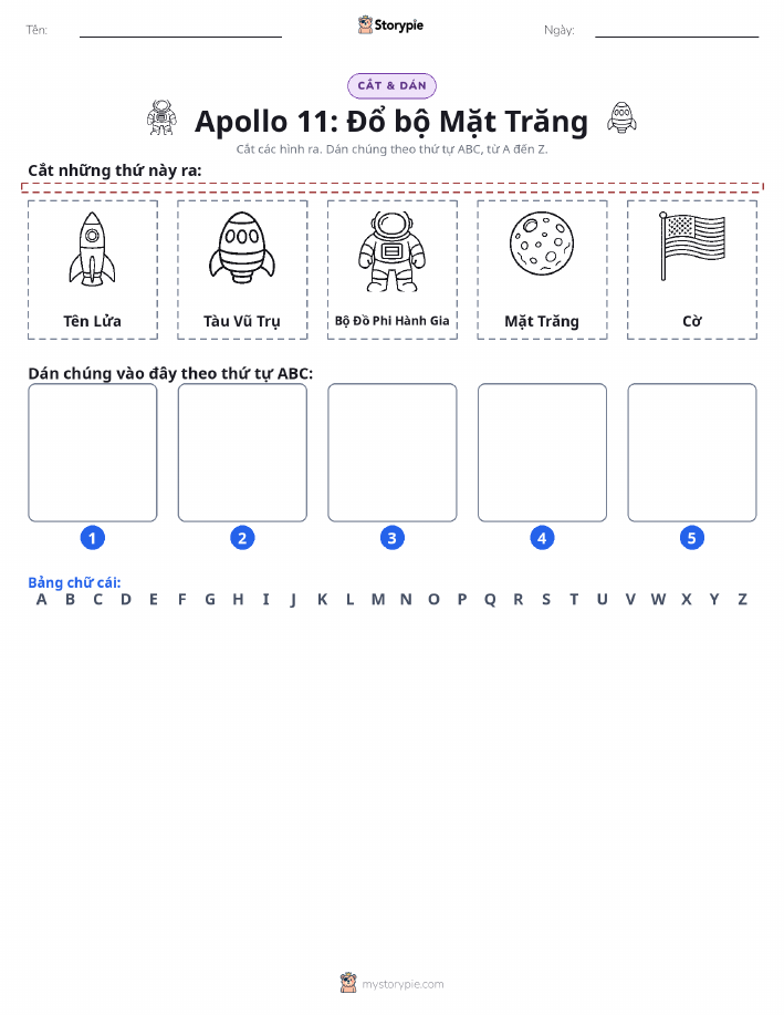 Cắt & Dán Chữ Cái