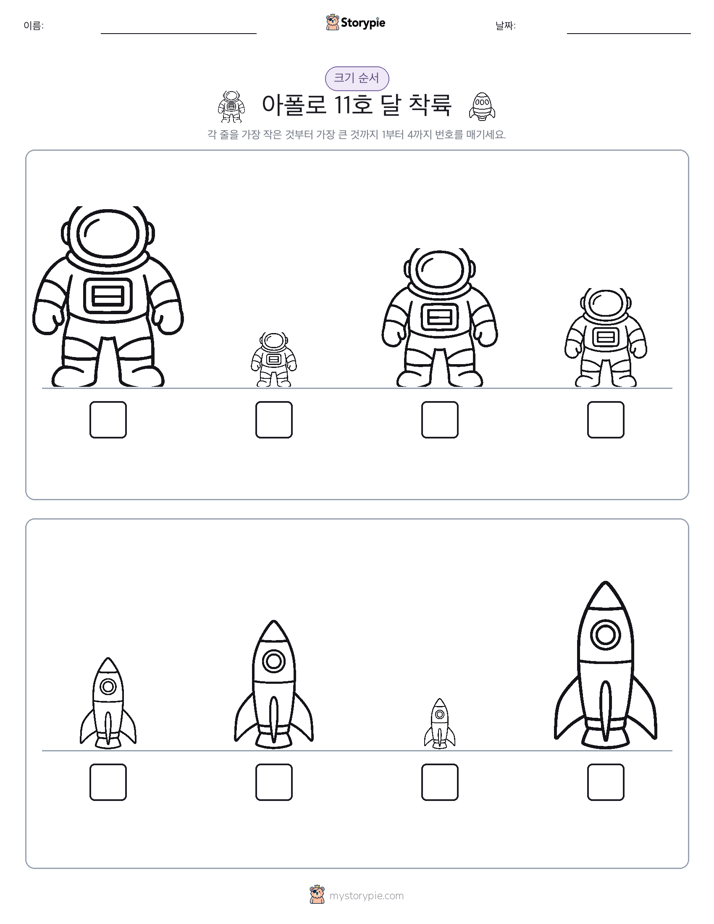 크기 순서
