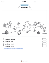 Vista previa de la hoja de trabajo imprimible de Plantas