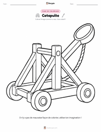 Page de coloriage Catapulte pour les enfants