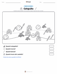 Anteprima della scheda stampabile di Catapulta