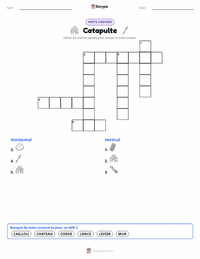 Aperçu de la feuille de travail imprimable Catapulte