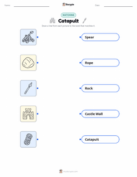Catapult printable worksheet for kids