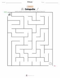 Vista previa de la hoja de trabajo imprimible de Catapulta