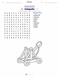 Aperçu de la feuille de travail imprimable Catapulte