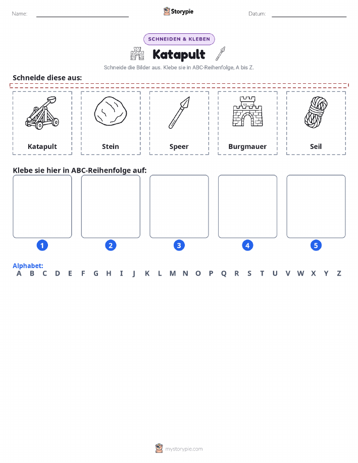 Schneiden & Einfügen Alphabet