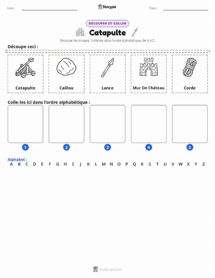 Découper & Coller l'Alphabet