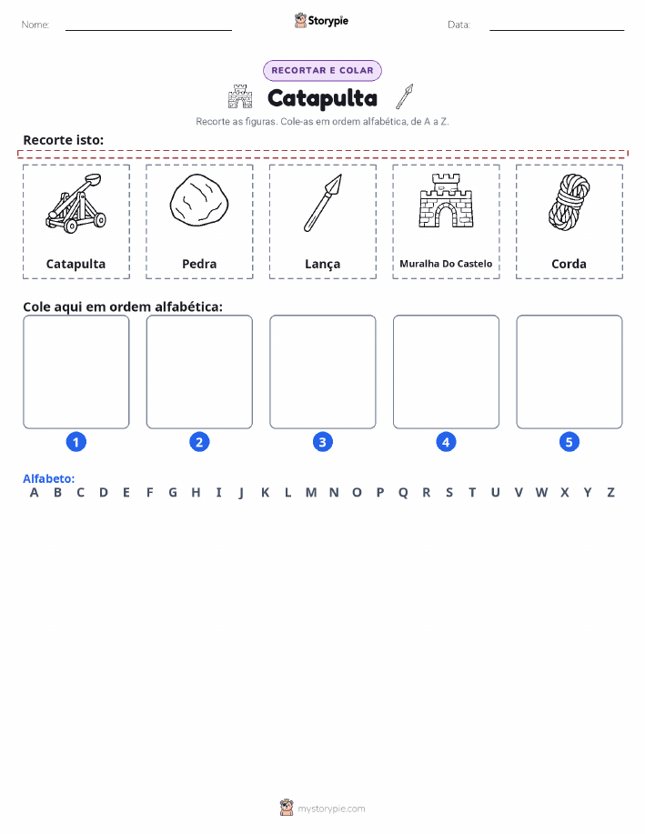 Recortar & Colar Alfabeto