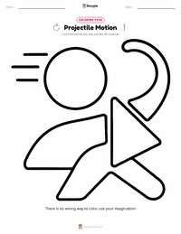 Projectile Motion coloring page for kids