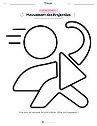 Page de coloriage Mouvement pour les enfants