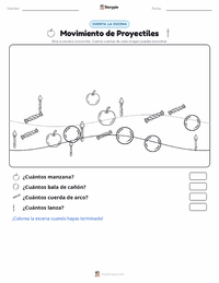 Vista previa de la hoja de trabajo imprimible de Movimiento