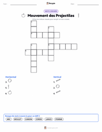 Aperçu de la feuille de travail imprimable Mouvement