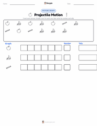 Projectile Motion printable worksheet preview