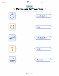 Hoja de trabajo imprimible de Movimiento para niños