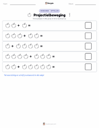 Beweging afdrukbare werkblad voorbeeld