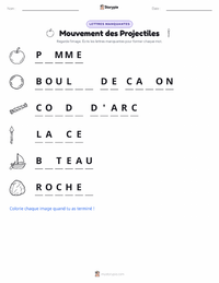 Aperçu de la feuille de travail imprimable Mouvement