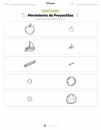 Vista previa de la hoja de trabajo imprimible de Movimiento