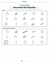 Aperçu de la feuille de travail imprimable Mouvement