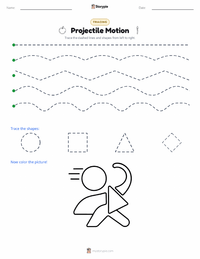 Projectile Motion printable worksheet preview