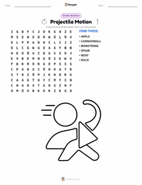 Projectile Motion printable worksheet preview