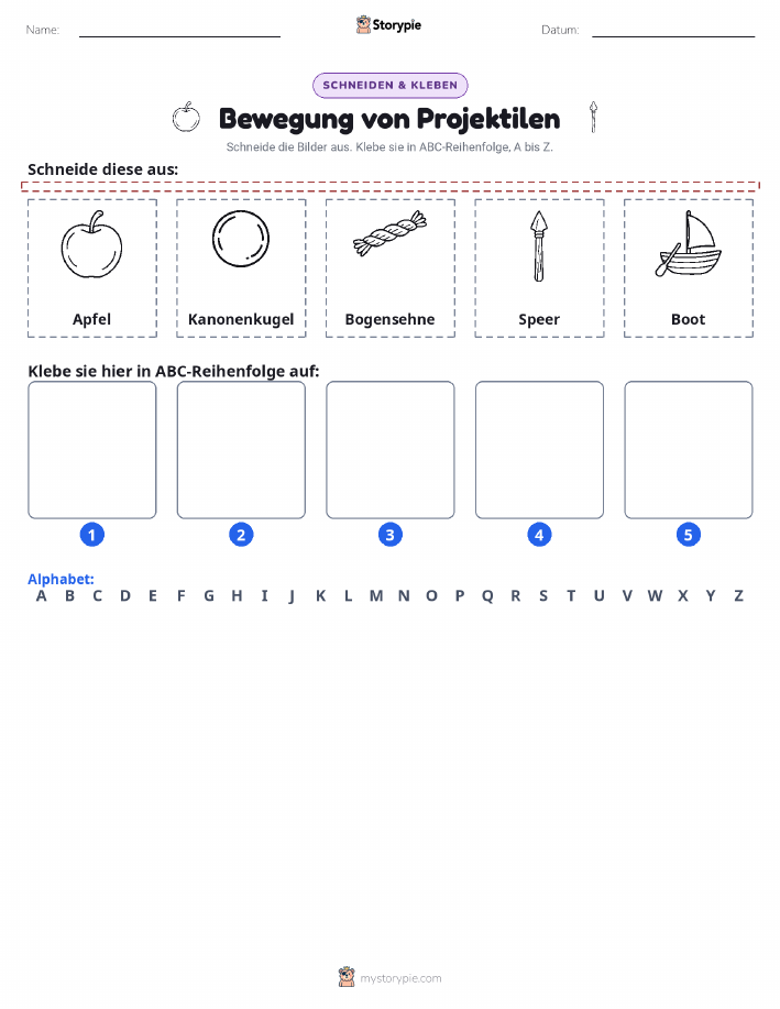 Schneiden & Einfügen Alphabet