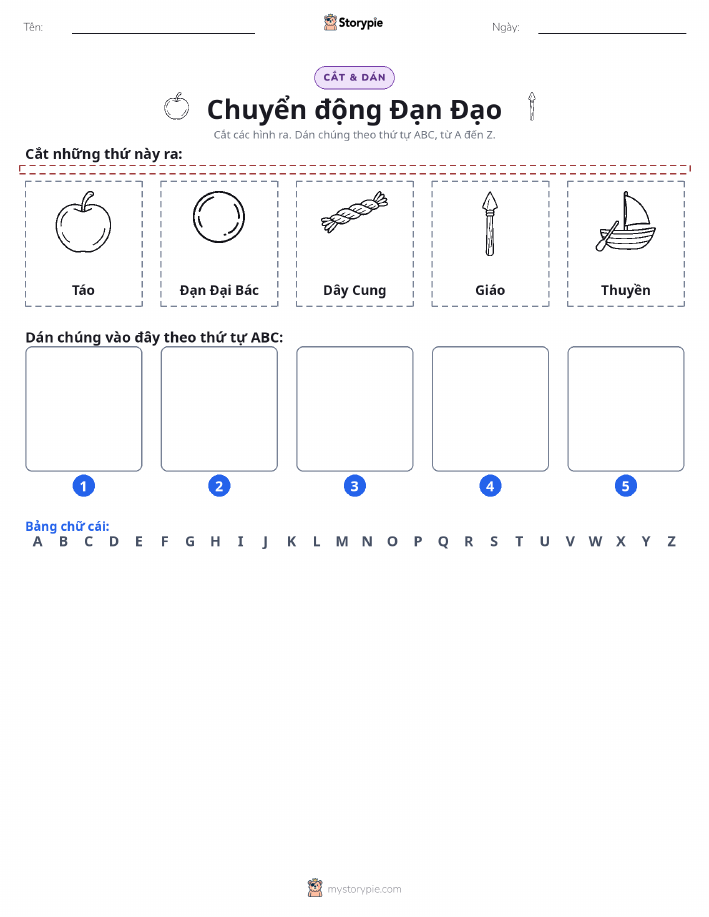 Cắt & Dán Chữ Cái
