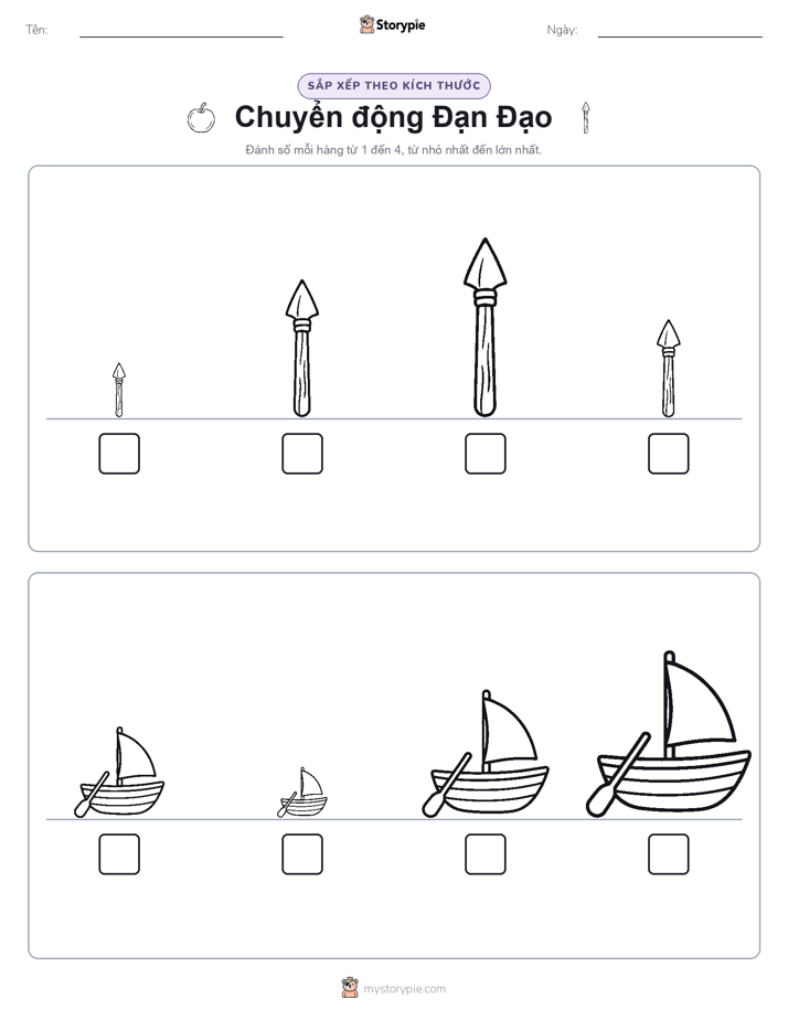 Thứ Tự Kích Thước