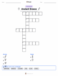 Ancient Greece printable worksheet preview