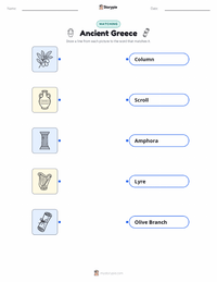 Ancient Greece printable worksheet for kids
