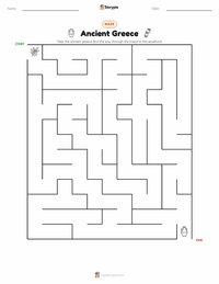Ancient Greece printable worksheet preview