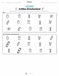 Antikes Griechenland druckbare Arbeitsblatt Vorschau