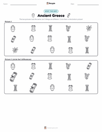 Ancient Greece printable worksheet preview