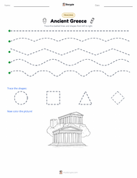 Ancient Greece printable worksheet preview