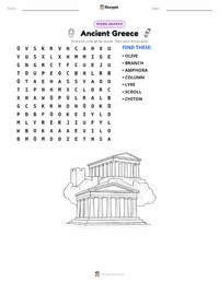Ancient Greece printable worksheet preview
