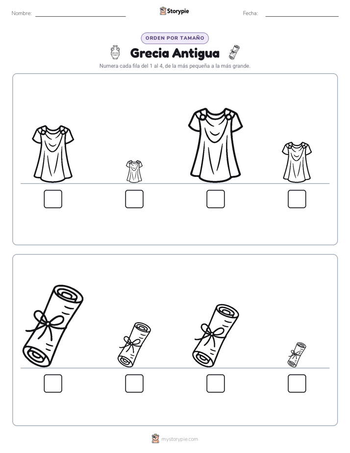Orden de Tamaños