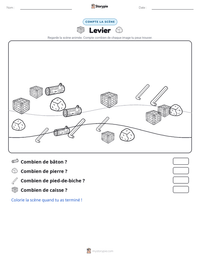 Aperçu de la feuille de travail imprimable Levier