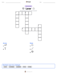Lever printable worksheet preview