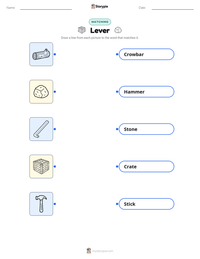 Lever printable worksheet preview