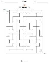 Lever printable worksheet preview