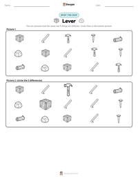 Lever printable worksheet preview