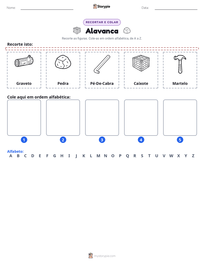 Recortar & Colar Alfabeto