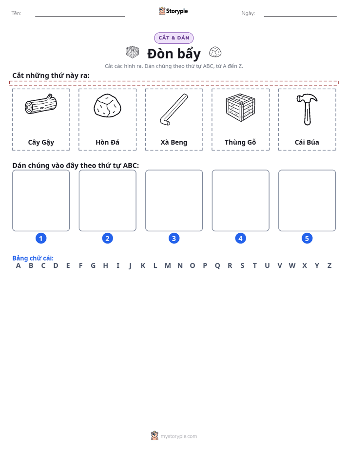 Cắt & Dán Chữ Cái