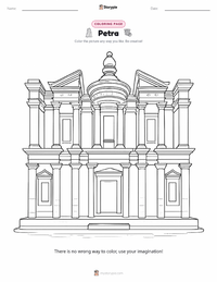 Petra coloring page for kids