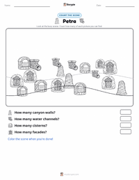 Petra printable worksheet preview